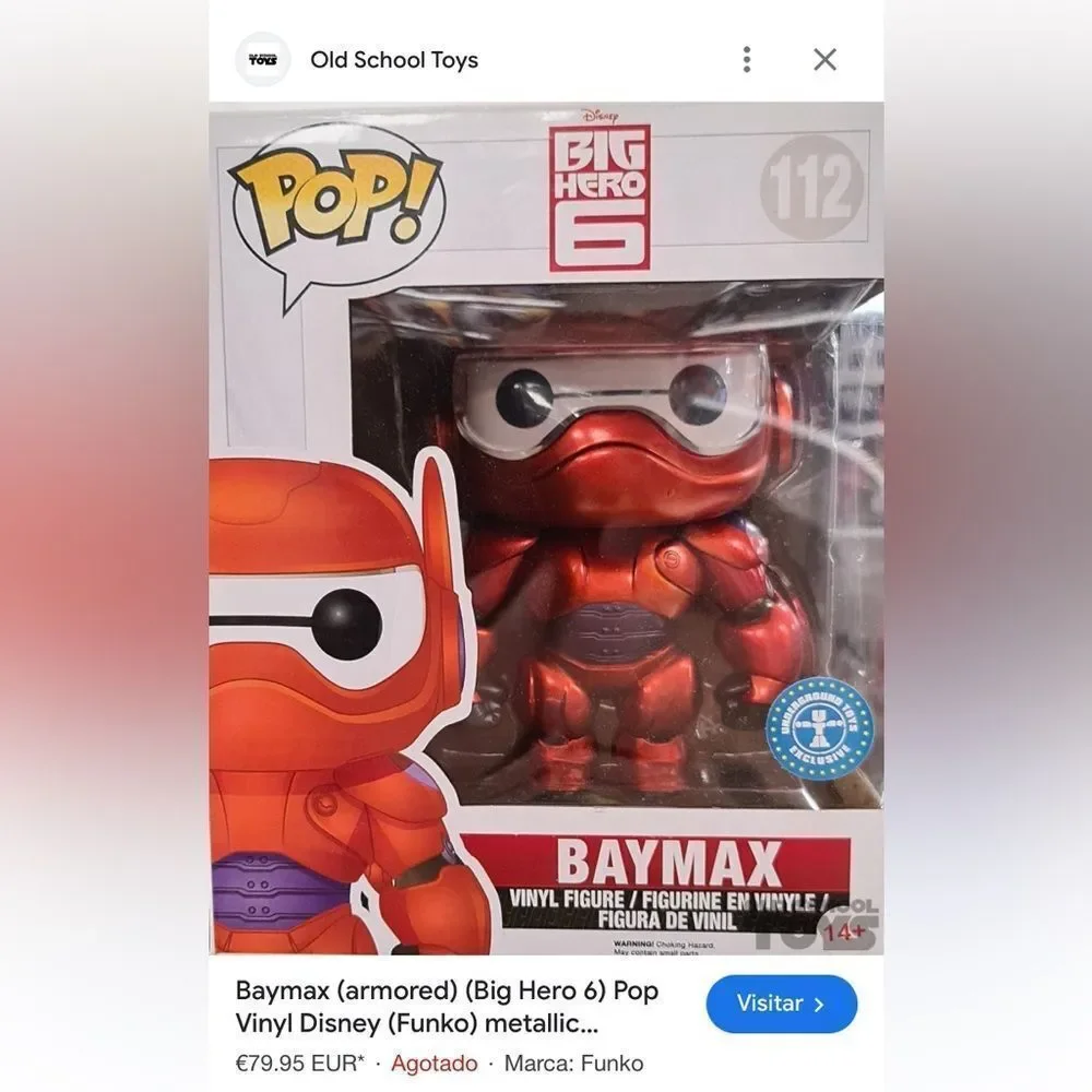 Funko Big Hero 6 Baymax (Supersized)#112 Disney Vinyl Figure - Red Collectable